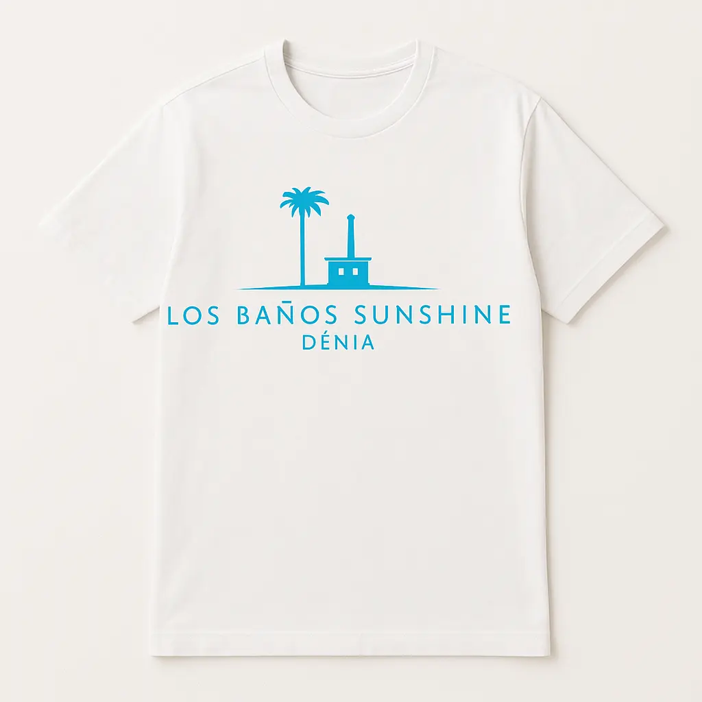 camiseta los baños blanca